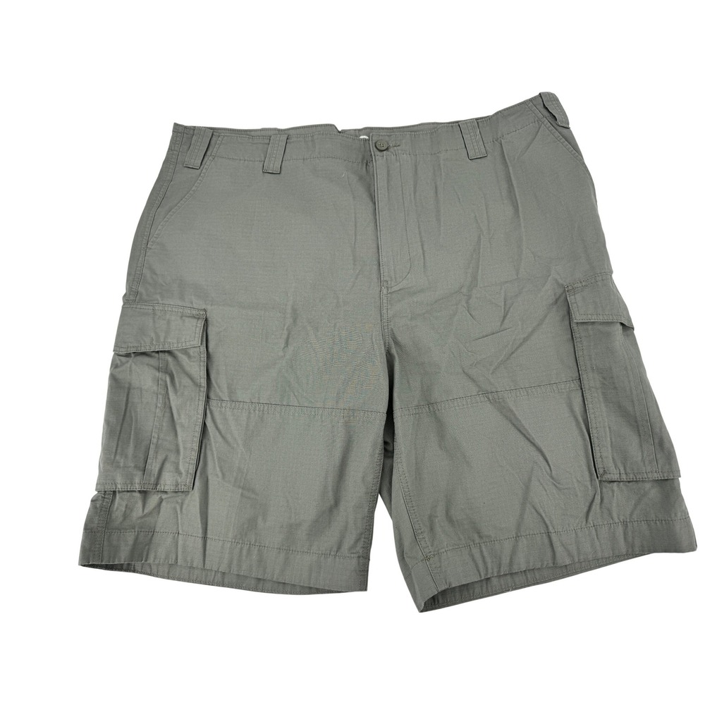 Nautica Cargo Shorts Ripstop Mens 46 Olive Green Tactical Utility Hiking Rugged‎